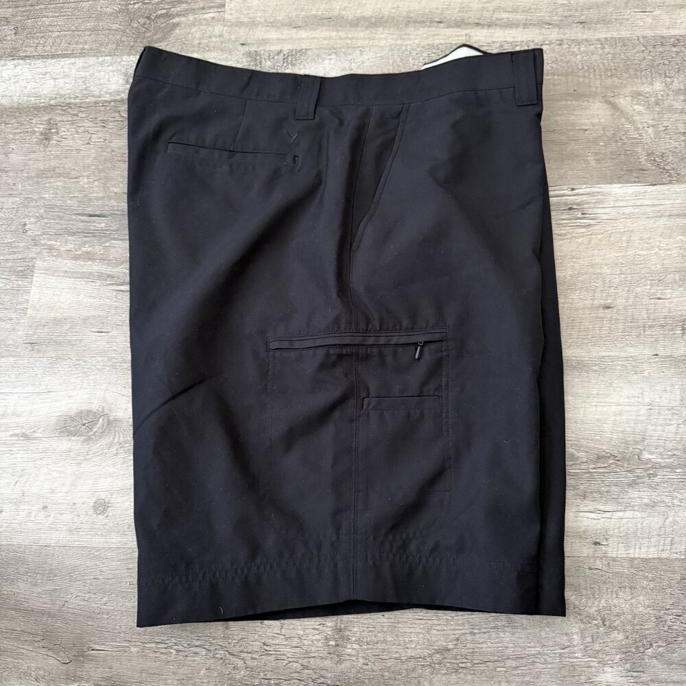 Callaway Golf Cargo Shorts Mens Size 42 Black Pockets 10” Inseam
